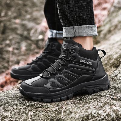 Men's Winter Boots Waterproof Outdoor Hiking Shoes Women Mid-top Trekking Shoes for Men  Autumn New Non-slip