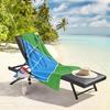 1 pièce Serviette de plage en microfibre imprimée 2D Scène minimaliste de court de tennis avec chaise d'arbitre, séchage rapide super absorbante. Idéal pour
