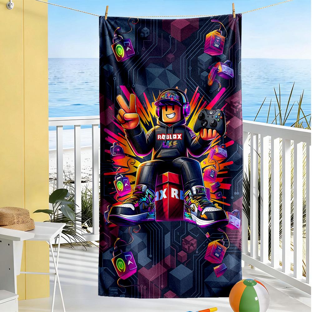 Roblox Beach Towel Super Soft & Absorbent Comfortable Lightweight