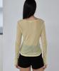 Lense Sheer Layered Long Sleeve Tee Yellow