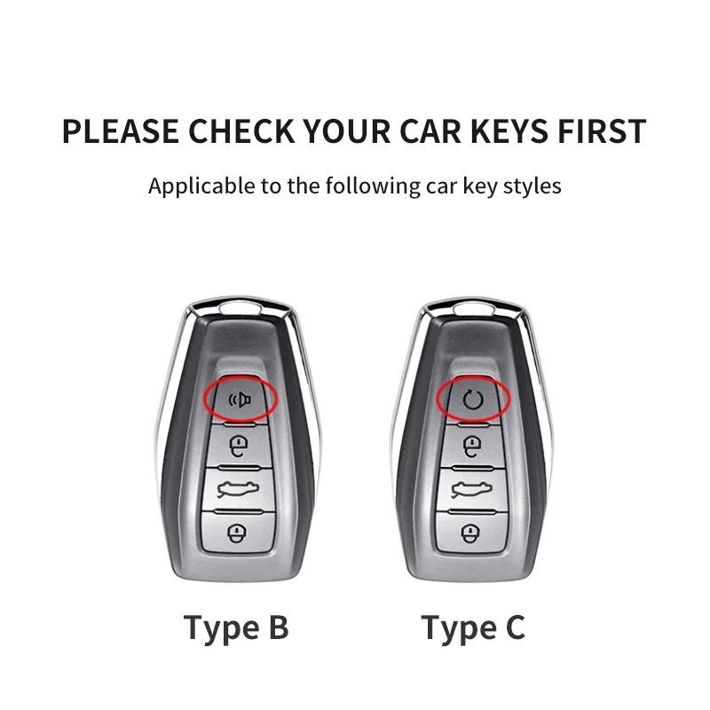 For Geely Coolray X6 X7 EX7 Geometry C Emgrand Global Kulrey Hawk GX7 Okavango NL3 SUV GT GC9 Suede Leather Car Key Cover Case