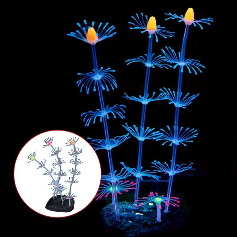 Aquarium Künstliche Pflanze Landschaft Aquarien Dekorationen für Aquarien Terrarium Garnelen Fluoreszierende Ornamente