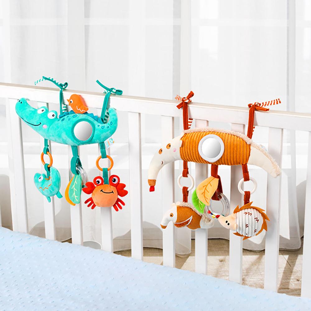 Non-Toxic Baby Car Seat Stroller Activity Hanging Toy Infant Soft Plush With Sound Wind Chimes Dolls For 0-36 Months Babies Newborn Gift