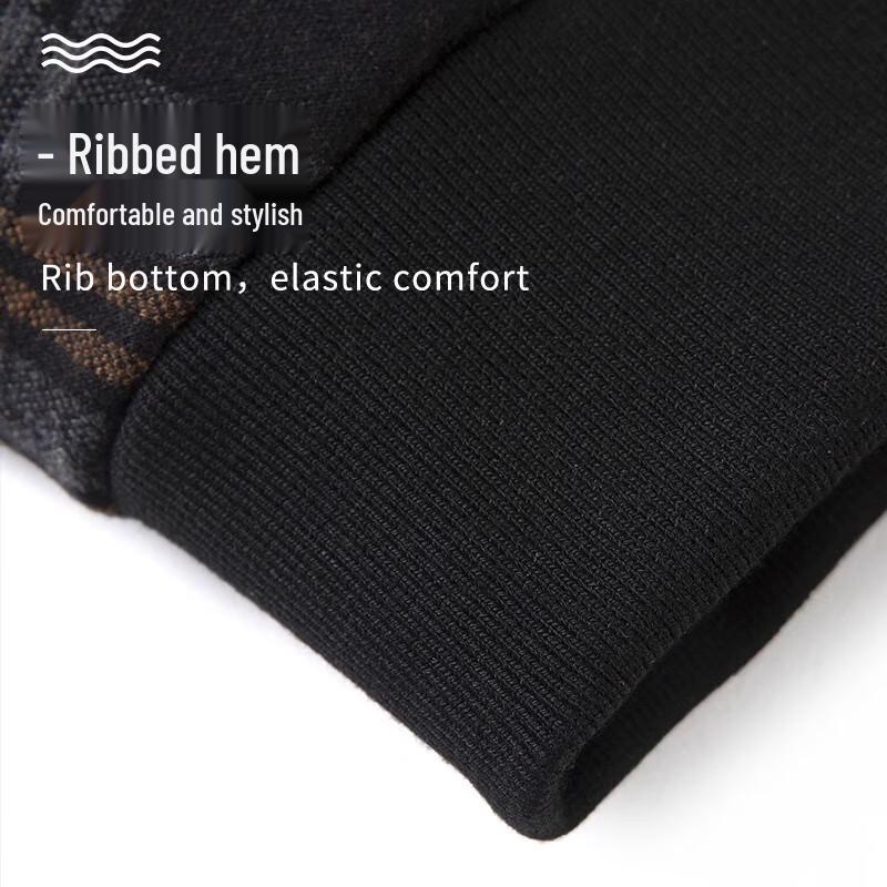 MONTAGUT Herren Karierte Strickjacke mit Baseballkragen