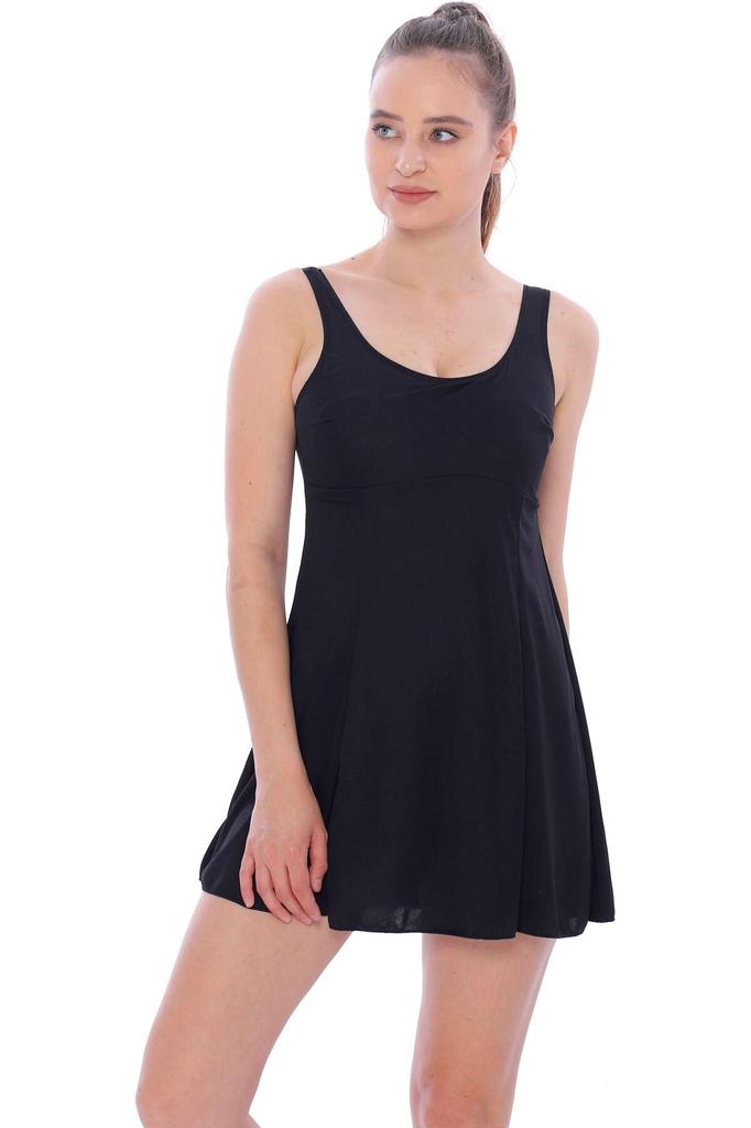 Women's Style Big Size Swimsuit Plus Size Flexible Dress And Shorts Swimsuit