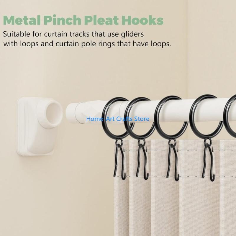 

Y3NA Pack of 20 Multipurpose Stainless Steel Curtain Hooks for Shower Rings Metal Grommet Clip Drapery Holders 2025 New Dropping China Mainland