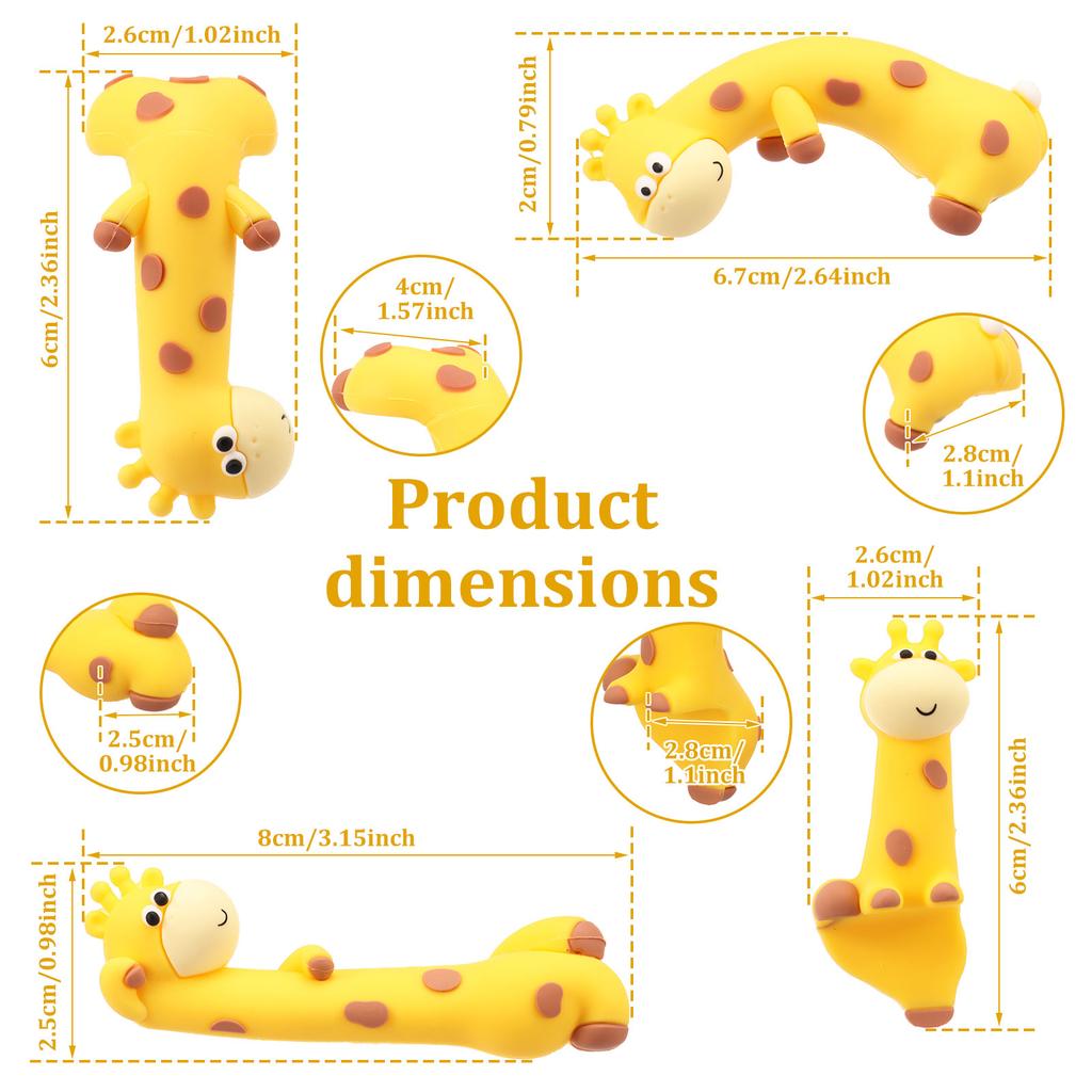 4 Pcs Mini Giraffe Computer Monitor Decor Giraffe Car Dashboard Ornament Resin Giraffe Computer Monitor Decor for Cars Computers