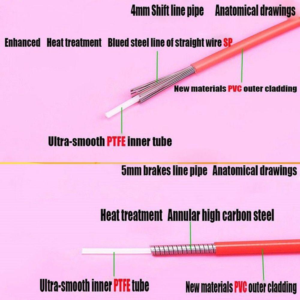 4mm/5mm MTB Road Line Pipe Shift Cable Wire Derailleur Cable Bike Shifters Bicycle Brake Cables