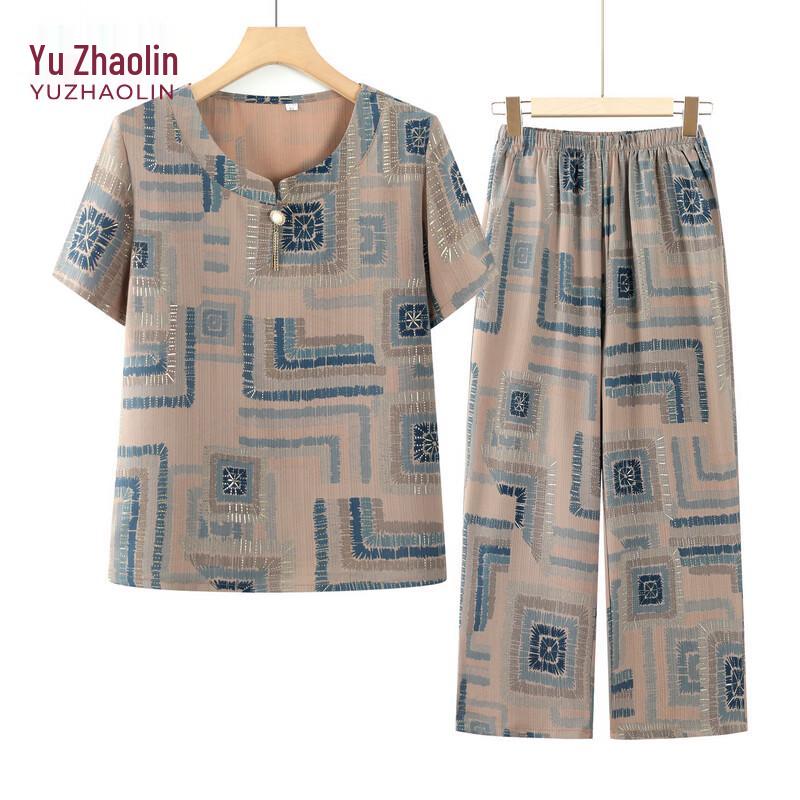 

YUZHAOLIN Women s Plus Size Striped Short Sleeve Summer Set 5XL