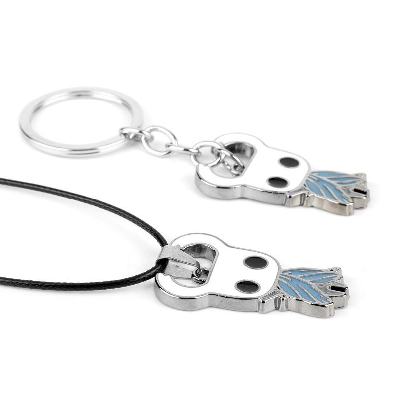 Hollow Knight Hlavní postava Hřebík Přívěsek na klíče Náhrdelník & Kovová brož Sada