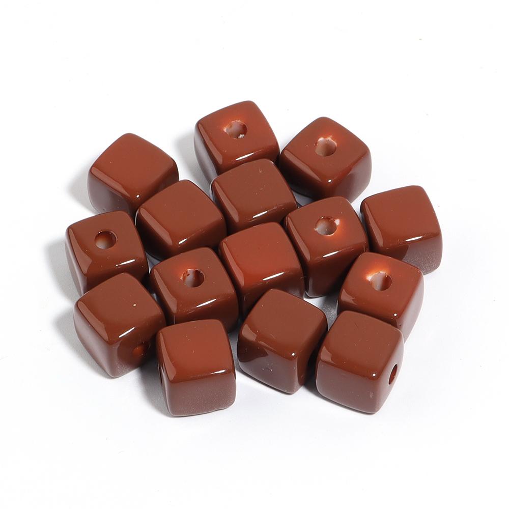 10pcs/Lot Acrylic Square Shape Beads Baking Varnish Cube Spacer Bead for DIY Original Bracelet Necklace Charms Jewelry Making