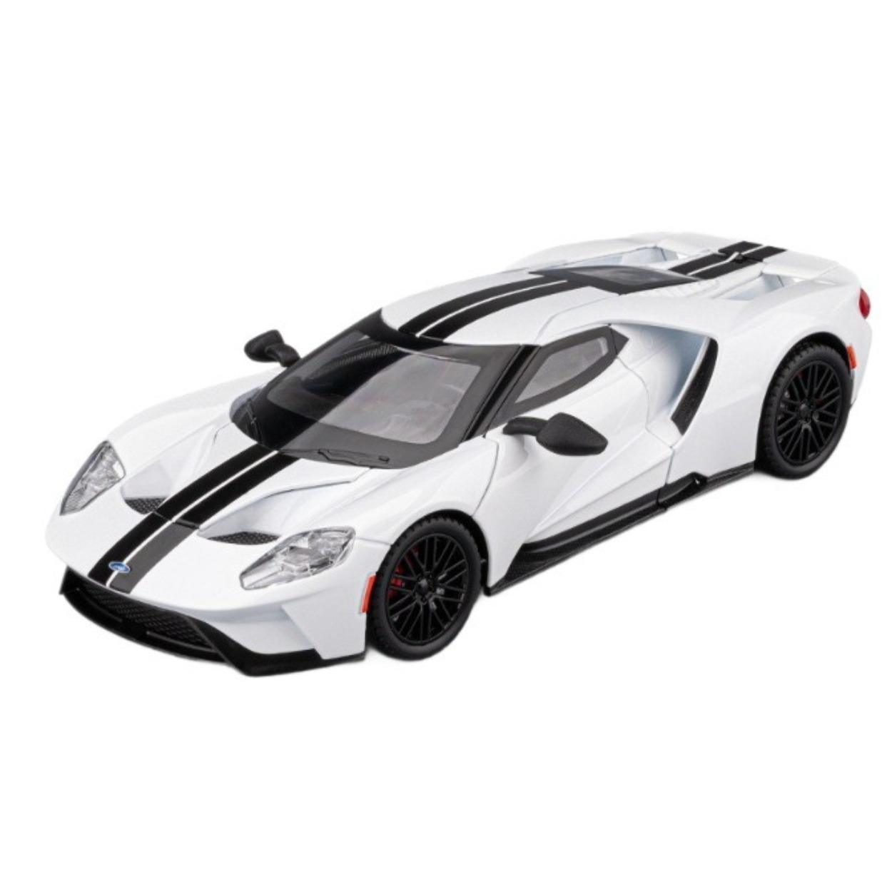 1/24 Ford GT Сплав Модель Суперспортивного Автомобиля Литые Металлические Гоночные Автомобили Модель Автомобиля Высокая Симуляция Звук и Свет Детская Игрушка Подарок