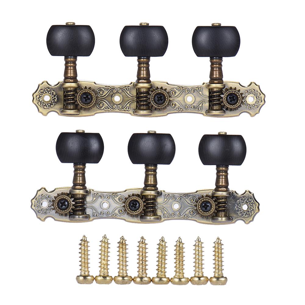 Alice 2 Pcs (L&R) Classical Guitar Tuning Peg Bronze Plated Acoustic Guitar Machine Heads 1 : 16