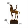 Copper Crafts Woman Figurine Handmade Classy Bronze Abstract Sculpture Lady Ridding Statue Vintage Home Office Table Decoration