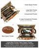 Women's Genuine Cowhide Leather Handbag - Handmade Shoulder & Crossbody Bag with Metal Buckle