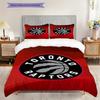 Emblema Pallacanestro Raptors Set da tre pezzi(1 * copripiumino + 2 * federa, senza nucleo)Set biancheria da letto Copripiumino e federa Morbido e confortevole