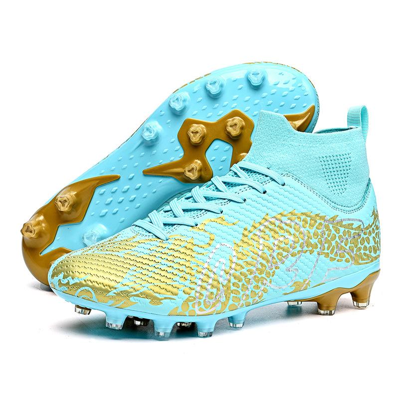 Student High Top Football Shoes AG Spikes Broken Nails Boys and Girls Student Games Sports Training Football Shoes