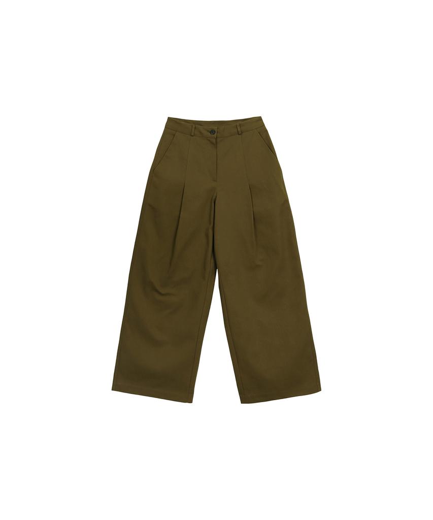 Hillioteu Cotton Wide Pocket Pants_Khaki