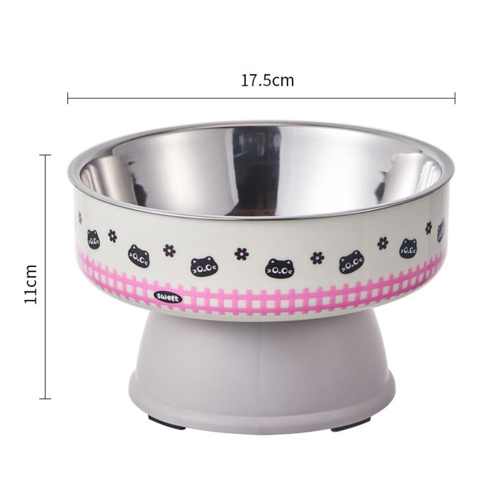 Neck-protecting Pet High-foot Bowl Colorful Cats Feeder Bowl Cute Cat Bowl