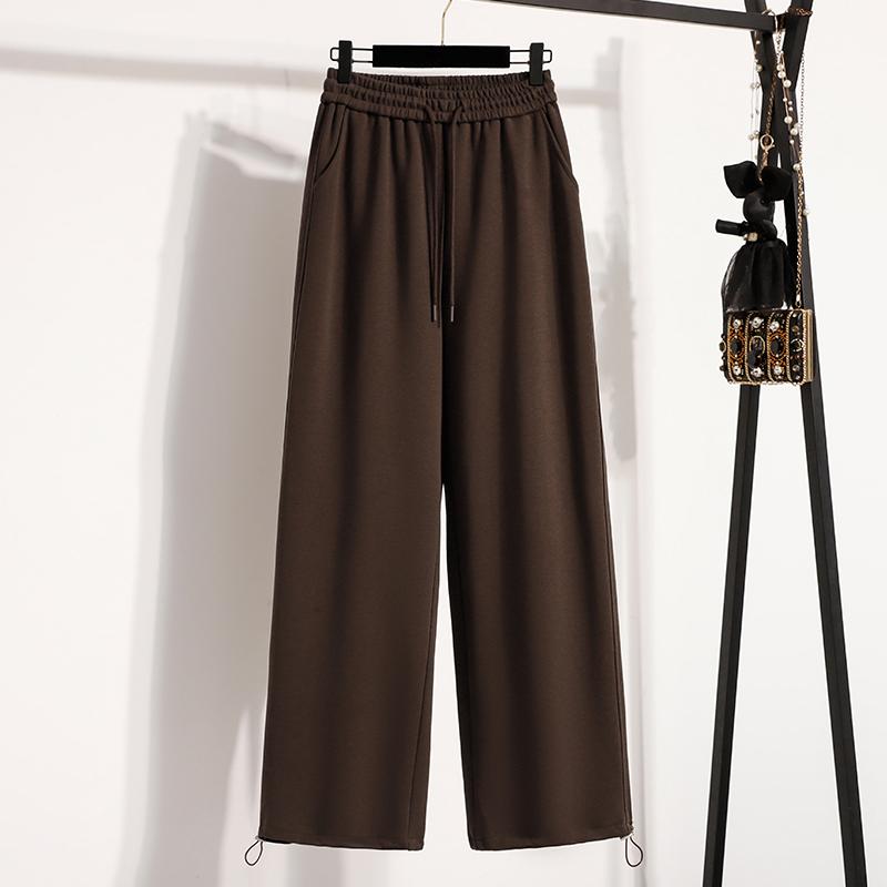 DIMANAF Plus Size Women Long Pants Loose Basic Casual Pants Elastic Waist Cotton Fashion Lady Autumn 2025