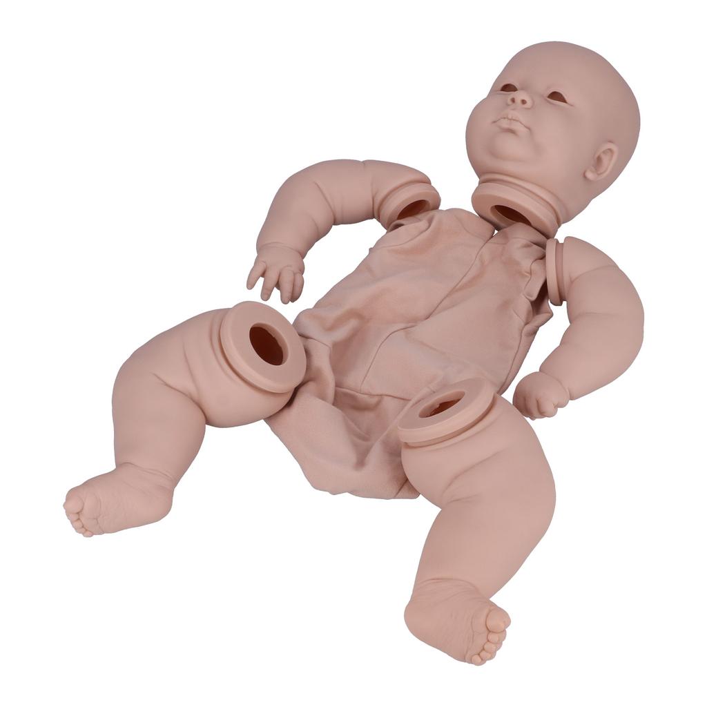 24 Inch Unpainted Reborn Baby Doll Vinyl DIY Simulated Infant Doll Mold Parts Set Toy