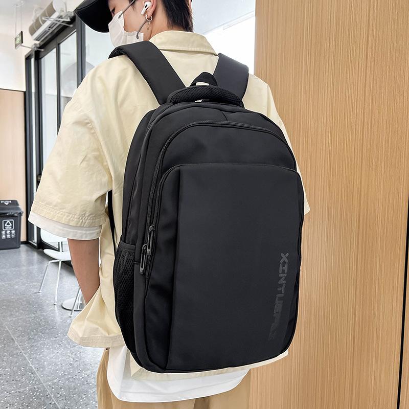 Simple Backpack for Junior High School Students New Student Schoolbag Large Capacity Commuter Leisure Backpack Men's Computer Bag Travel
