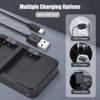 Camera LP E17 Battery & Charger Kit with 2 slot Battery Charger + 2pcs LP E17 Batteries 7.2V 1400mAh + USB Charging