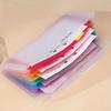 Portable Rainbow Expanding File Folder Plastic File Storage Bag Index Handle File Folder  Office