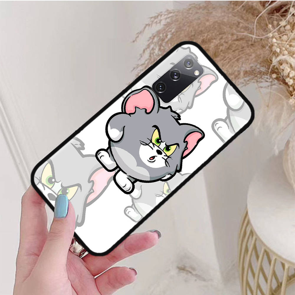 

Черный чехол для Xiaomi Poco X6 X4 M5 M6 F5 F6 C65 C55 C50 C51 C40 Pro Redmi 14C A3X 13C 12C 11T 10A 9C Note 7 6 8A Plus C-47 Tom Jerry Cat Mouse Xiaomi Mi 10T пламенный