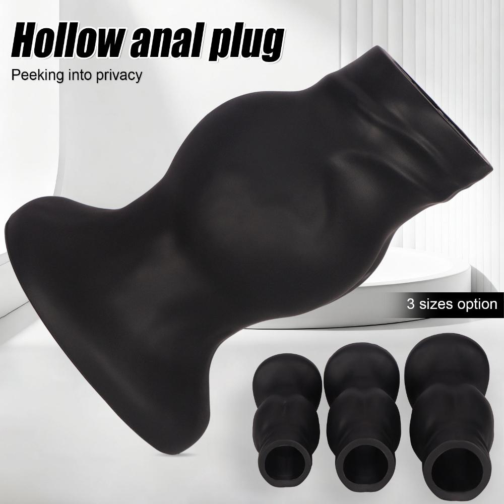 Premium Hollow Liquid Silicone Anal Plug - Soft Fist Design Anal Sex Toy for Men & Women, Butt Plug Expander for Anal Training and Solo Play
