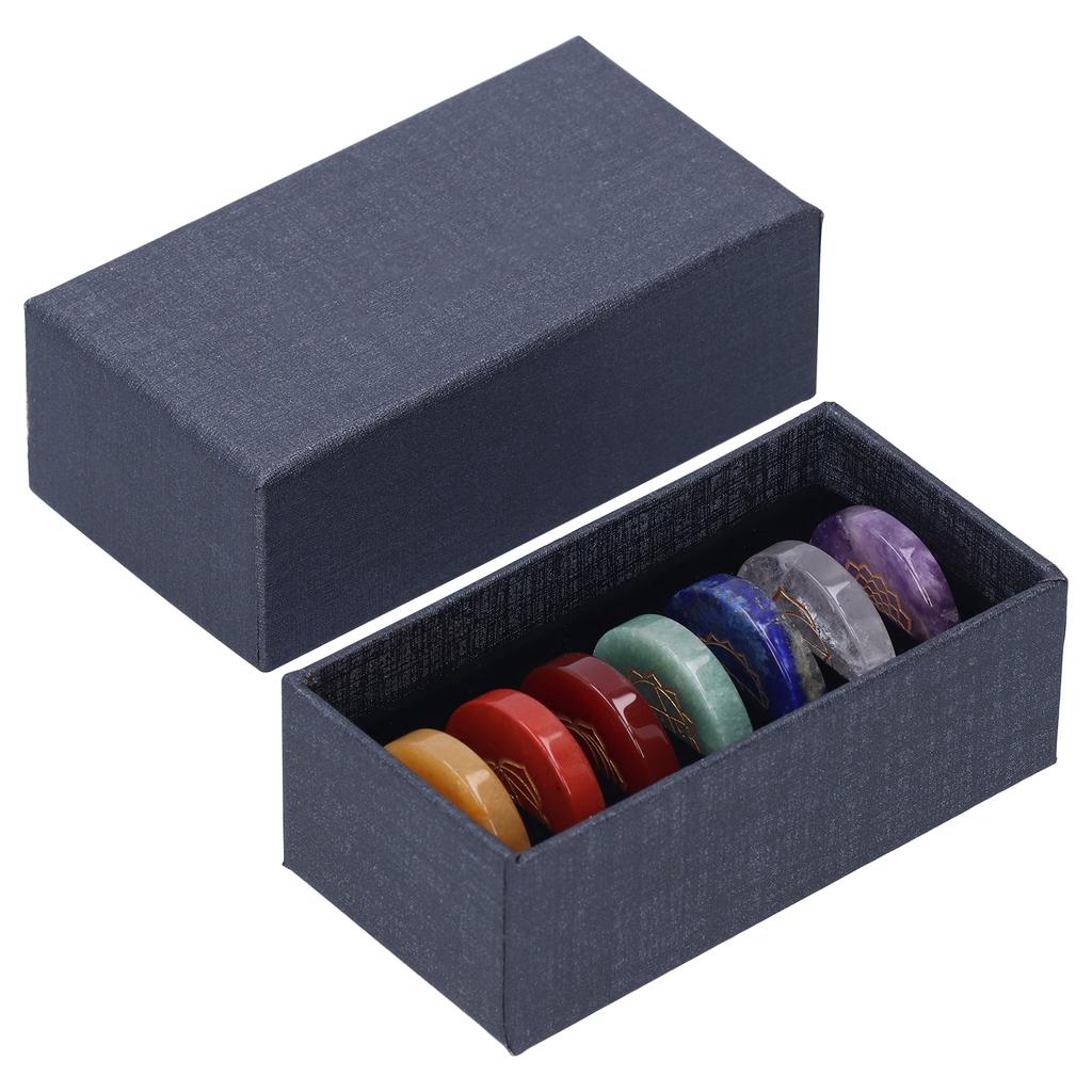 7 Chakra MultiStone Pyramid Colorful Stone Natural Gemstones Decoration Ornaments