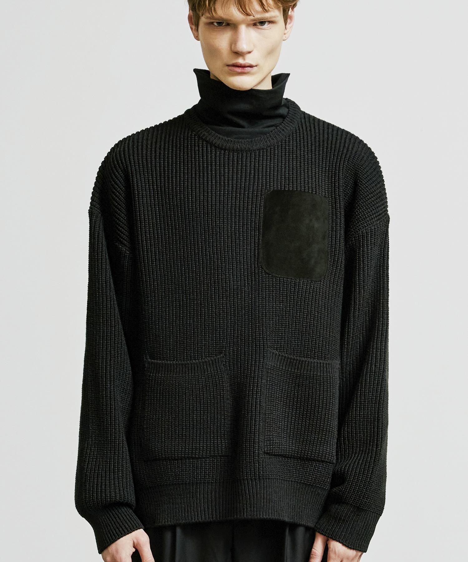 Ssy Real Suede 3-Pocket Loose Fit Knit Black/M
