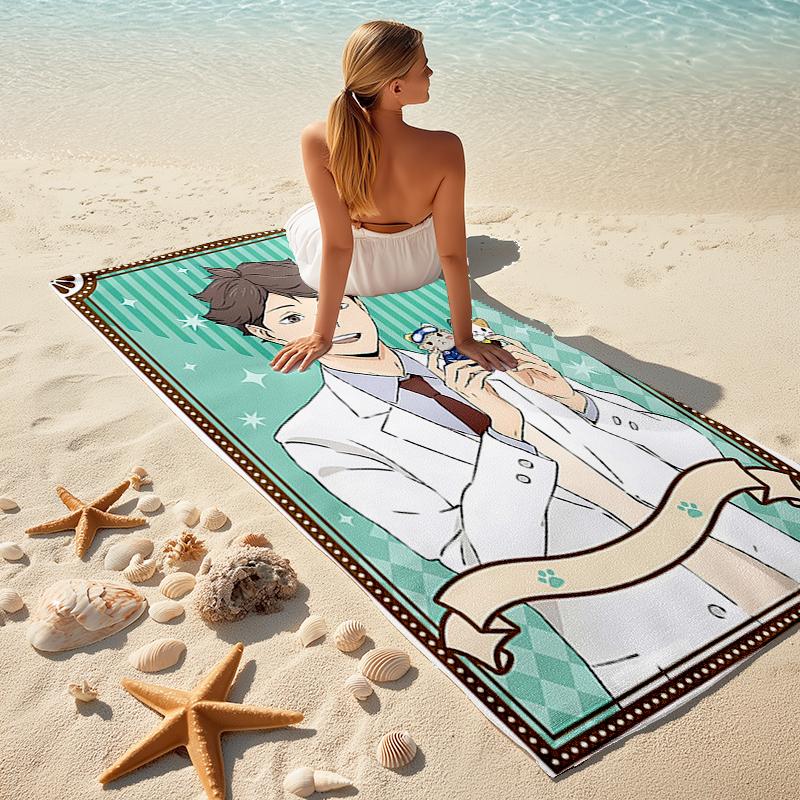 1pc Oikawa Tooru1 Beach Towel, Comfortable and Thick, and Swimming/Bath/Picnic/Camping Towel, Suitable for Seaside Beaches