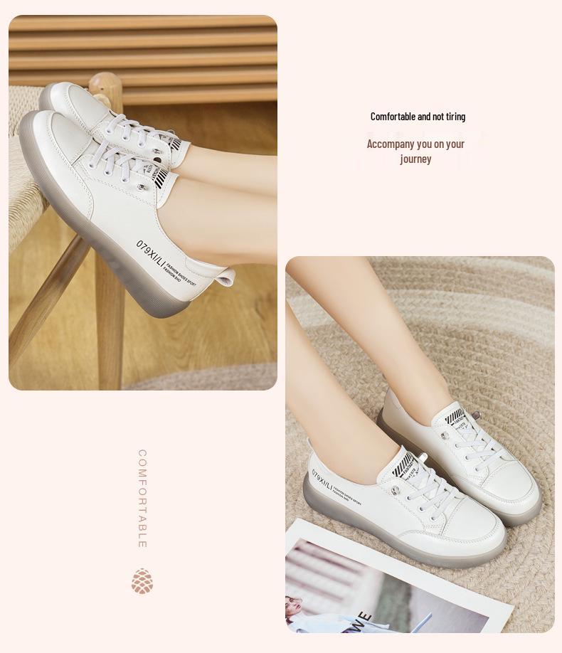 Women's Soft Sole Slip-On Lace-Up Casual Flat Shoes