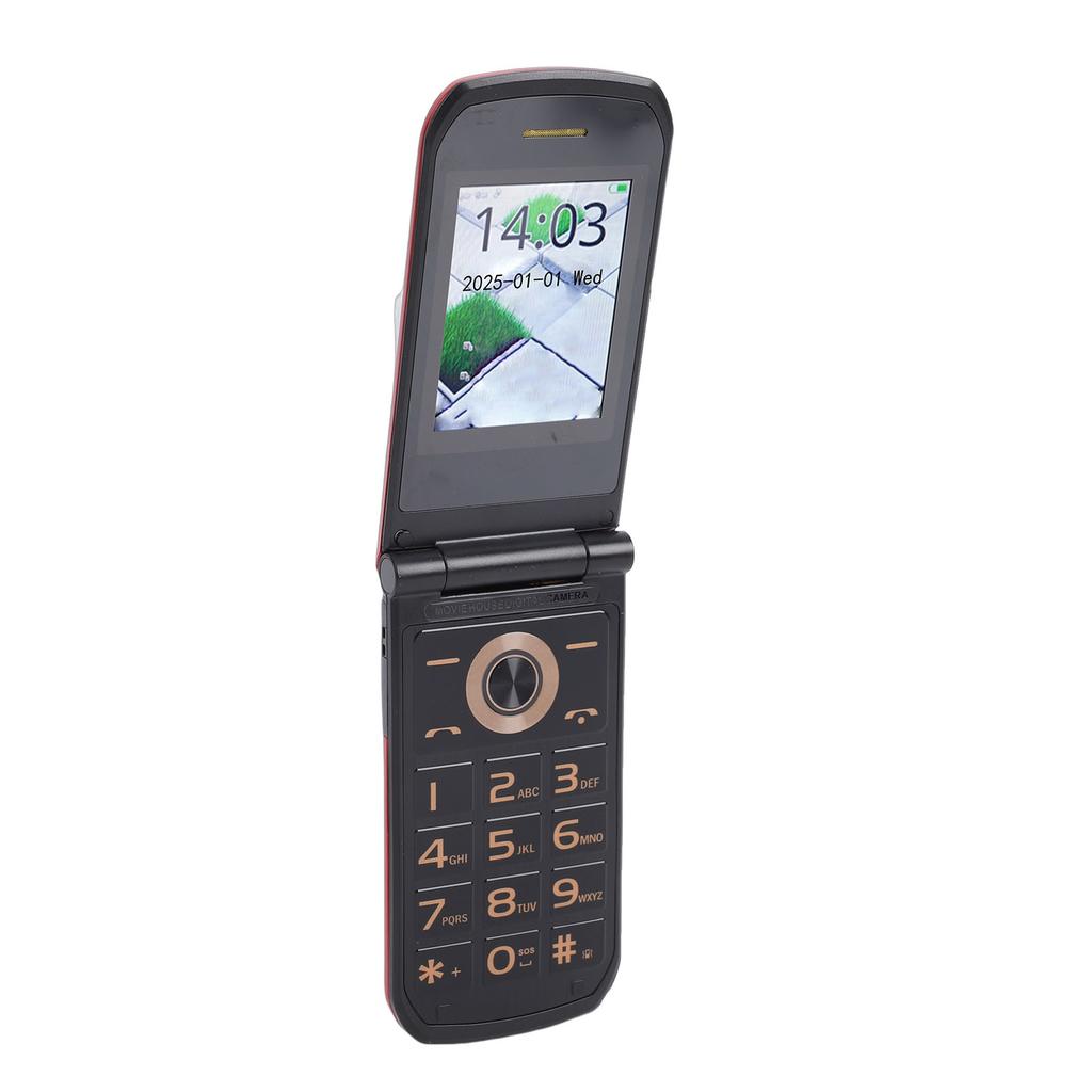 4G Flip Phone 4G LTE Unlocked Mobile Phone for Seniors 2.4 Inch 1.44 Inch Dual Screen Inner Outer with SOS MP3 Call SMS