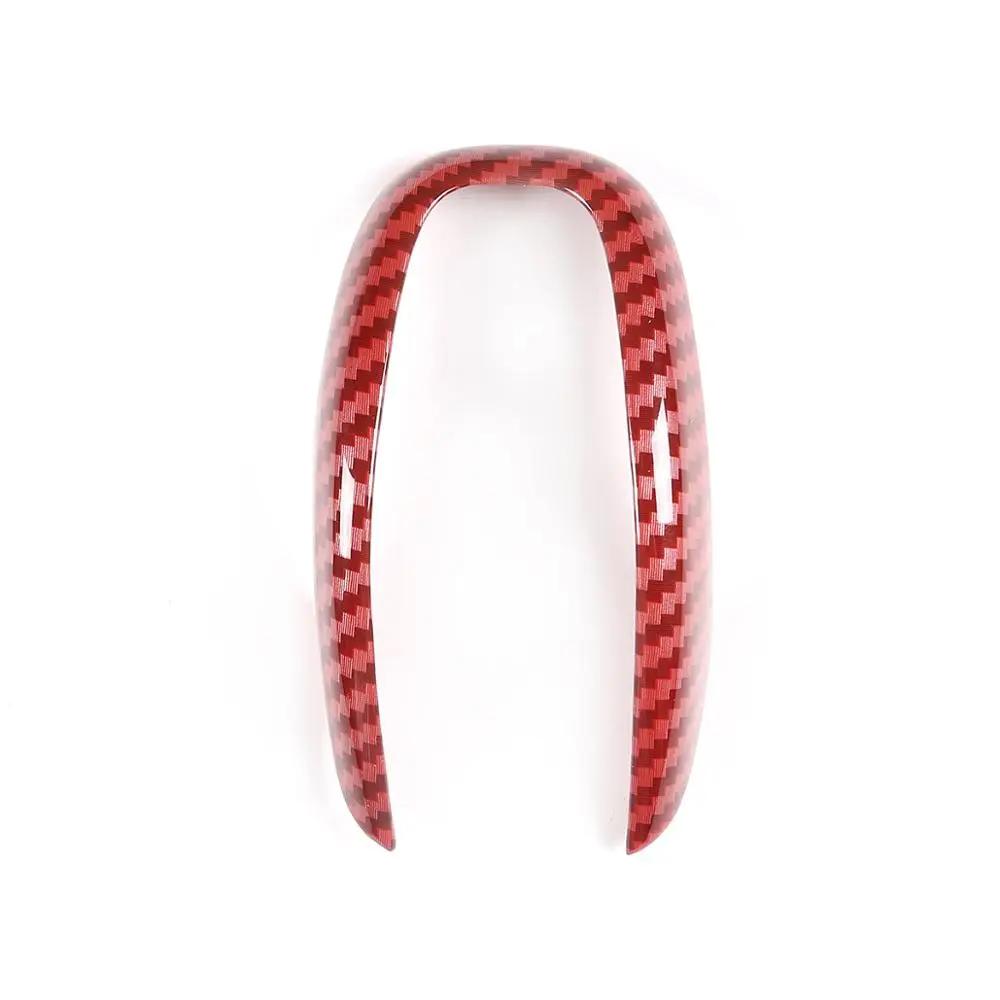 ABS Carbon Style Car Interior Gear Shifter Knob Frame Cover Trim For Alfa Romeo Stelvio Giulia 2017- Interior Accessories