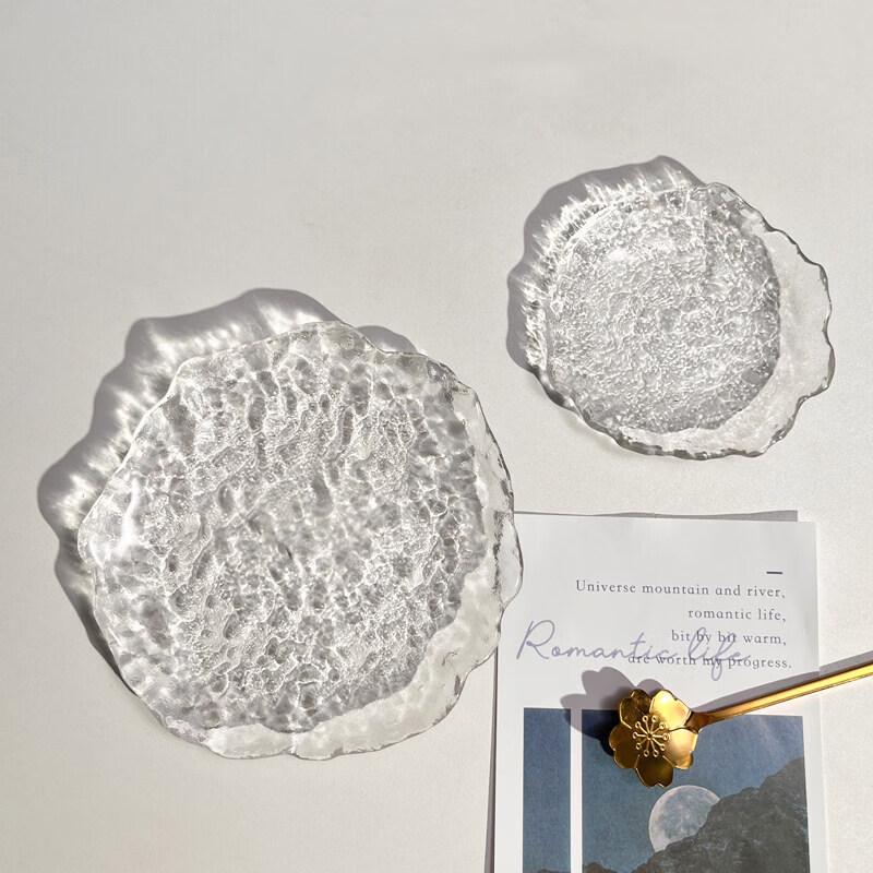 Qiwei Nordic Irregular Glacier Glass Serving Plate