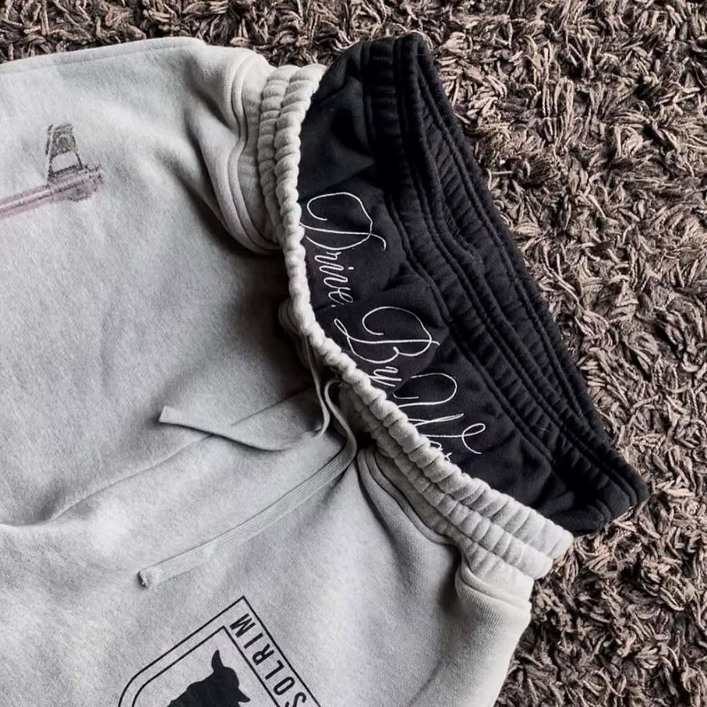 BeatStreet Y2K High-Waisted Printed Embroidered Street Guard Pants Spring Summer Casual Straight Leg Double Waist Design Fashionable