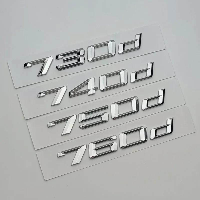 

3d ABS Chrome Car Trunk Letters 730Ld 735Ld 740Ld 750Ld 760Ld Emblem Logo Nameplate Sticker For BMW F01 F02 G11 G12 Accessories 730d