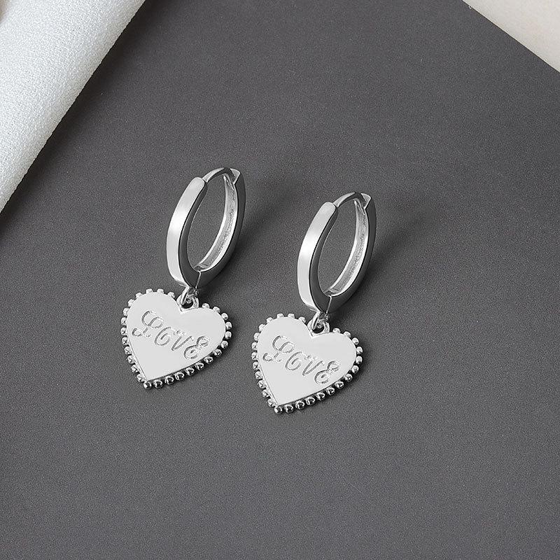 925 Sterling Silver Heart Hoop Earrings Stud Earrings Silver Women Star Butterfly Earrings for Women Jewelry Gift E357