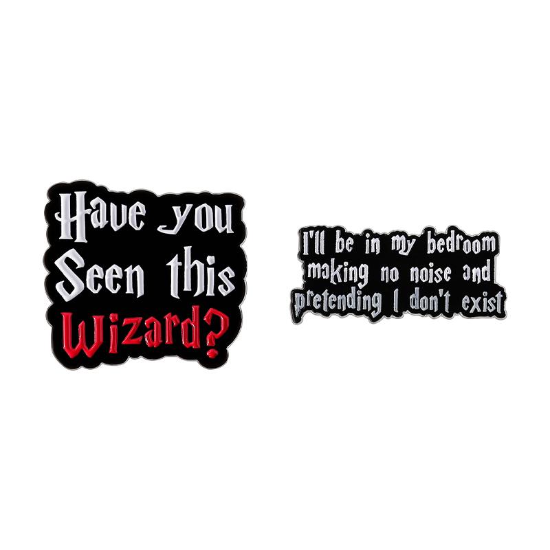 2-5pcs/set Quotes Enamel Pins Custom Psychology Have You Seen This Wizard This Is Trifficult Metal Brooches Badge Jewelry Gifts