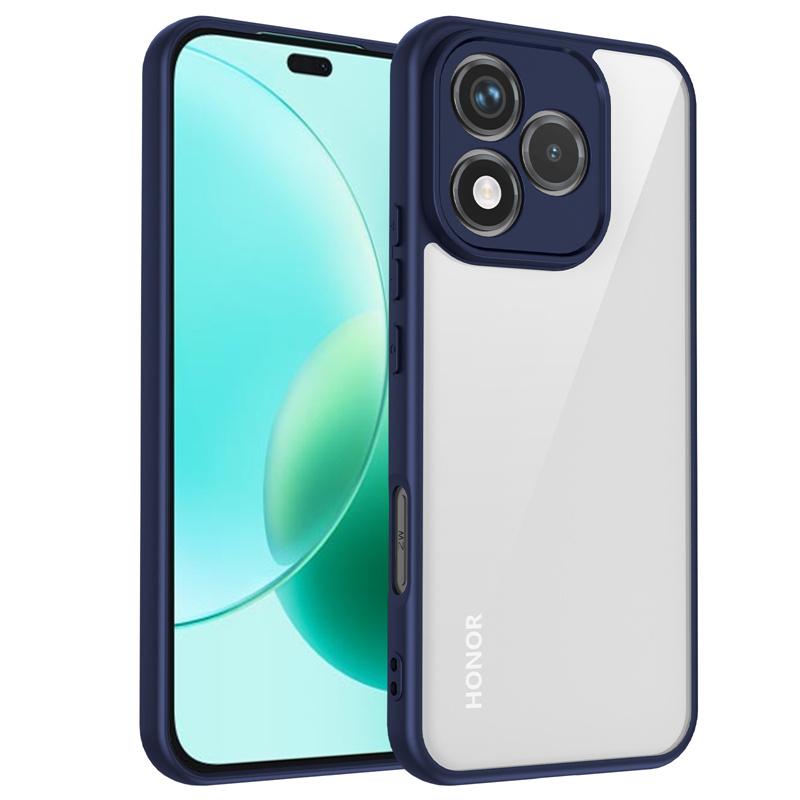 Honor 400 Lite ABR NX1 Hülle Galvanisiert Silikon Bumper Stoßfest Transparente Rückseite Hart Matt Handyhülle für Honor 400 Lite ABR-NX1