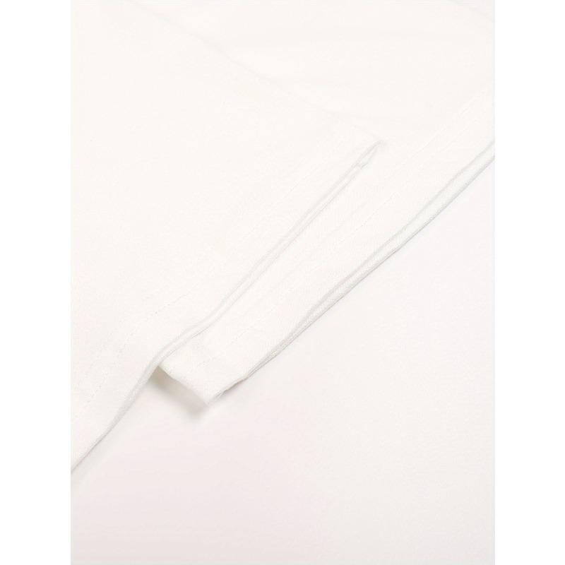 European Size Walk By Faith Print Graphic T-Shirt, Solid Short Sleeve Crew Neck Casual Top For All Season, Women's Clothing