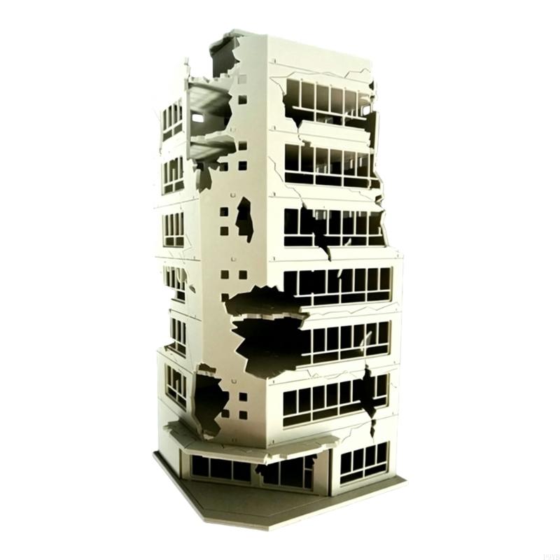 Precisions 1/100 Scale Demolished Building Plastic War Destruction Model Perfect for Dioramas and Decorative Use
