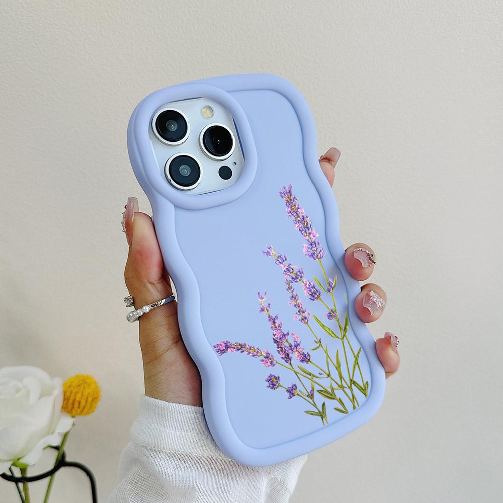 

Чехлы для телефонов N86 Little fresh flower butterfly Macaron Wavy Edge для iPhone 16 Pro Max Samsung S24 Plus S23 Ultra Xiaomi Redmi Note 13, противоударный чехол Realme Note 50