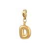 CARLIDANA 3PCS Bubble Letter Jewelry Pendant A-Z Stainless Steel Lobster Clasp Gold Color Bracelet Alphabet Charms Accessories
