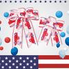 Day Vibrant Independence Decorative Bows In Red White And Blue For Festive Occasions