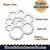 Leather Cutting Tools Corner Cutting Ruler Stainless Steel Round Leather Corner Cutting Ruler for