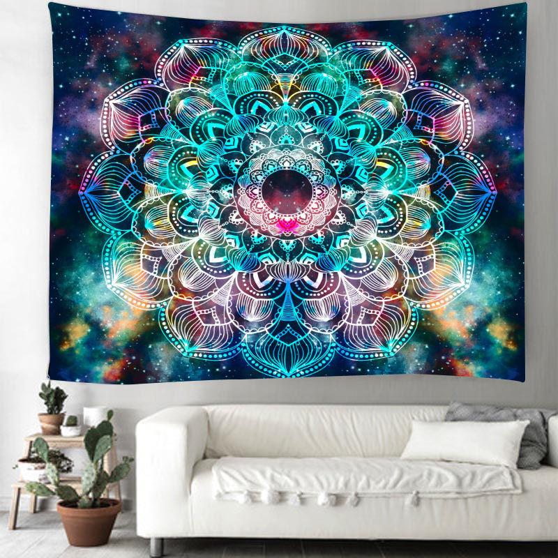 Large Golden Ombre Mandala Wall Tapestry Traditional Indian Hippie Room Decoration Oriental Artist Indian Bedroom Hanging