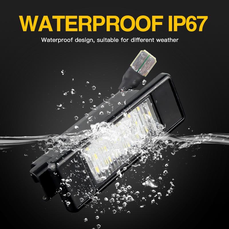 2pcs LED License Plate Light White For Nissan X-Trail T30 T31 Qashqai J10 J11 Primera P12 Pathfinder R51 Juke F15 Error Free